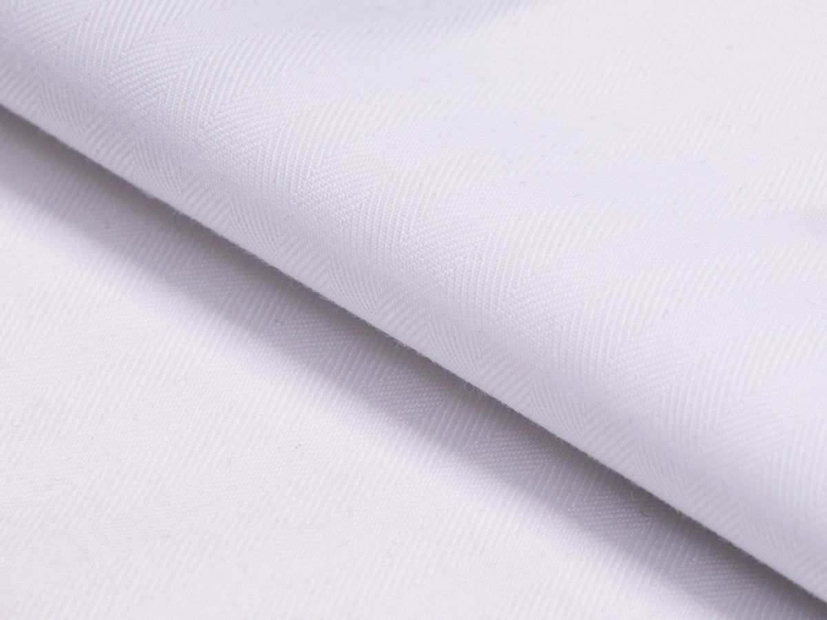 Everglade Wrinkle-Free White · HERRINGBONE-1 shirting