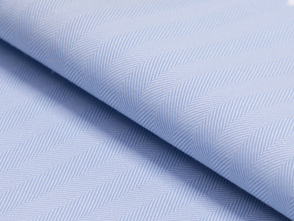 Everglade Wrinkle-Free Light Blue · HERRINGBONE-5 shirting