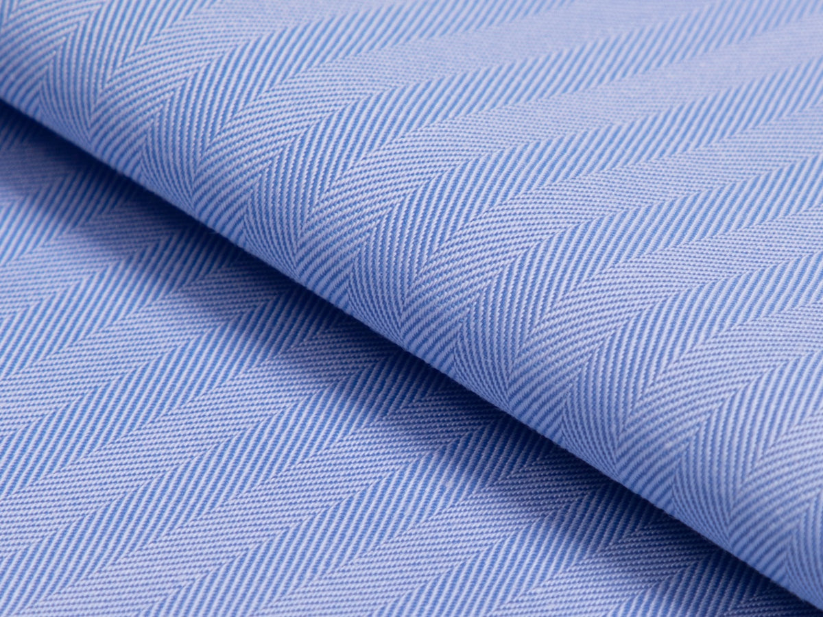 Everglade Wrinkle-Free Dark Blue · HERRINGBONE-6 shirting