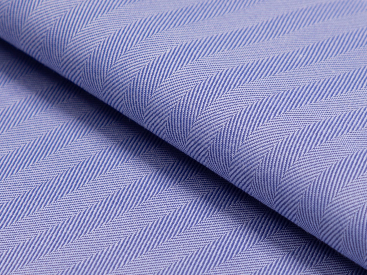 Everglade Wrinkle-Free Royal Blue · HERRINGBONE-7 shirting